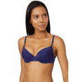 Purple - Front - Debenhams Womens-Ladies Spotted Embroidered Bra