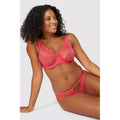 Warm Coral - Lifestyle - Gorgeous Womens-Ladies Floral Embroidered Briefs