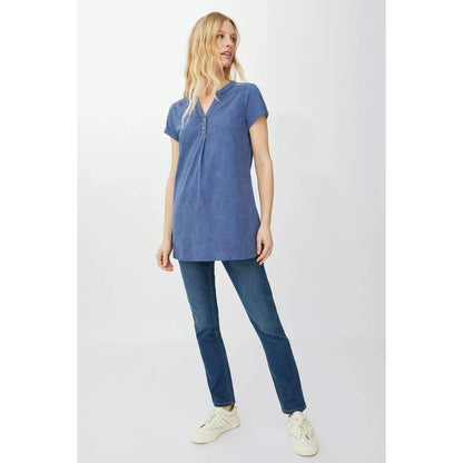 Mid Blue - Pack Shot - Mantaray Womens-Ladies Bird Tunic