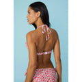 Red-White - Back - Debenhams Womens-Ladies Ditsy Print Twisted Bikini Top