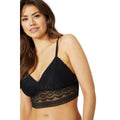 Black - Front - Debenhams Womens-Ladies Lace Recycled Bralette