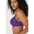 Purple - Pack Shot - Gorgeous Womens-Ladies Lace Detail T-Shirt Bra (Pack of 2)