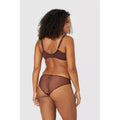 Mocha - Back - Gorgeous Womens-Ladies Heritage Bloom Embroidered Briefs