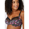 Black-Red - Side - Gorgeous Womens-Ladies Non-Padded Bra (Pack of 2)