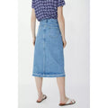 Light Wash - Back - Mantaray Womens-Ladies Denim Split Front Skirt