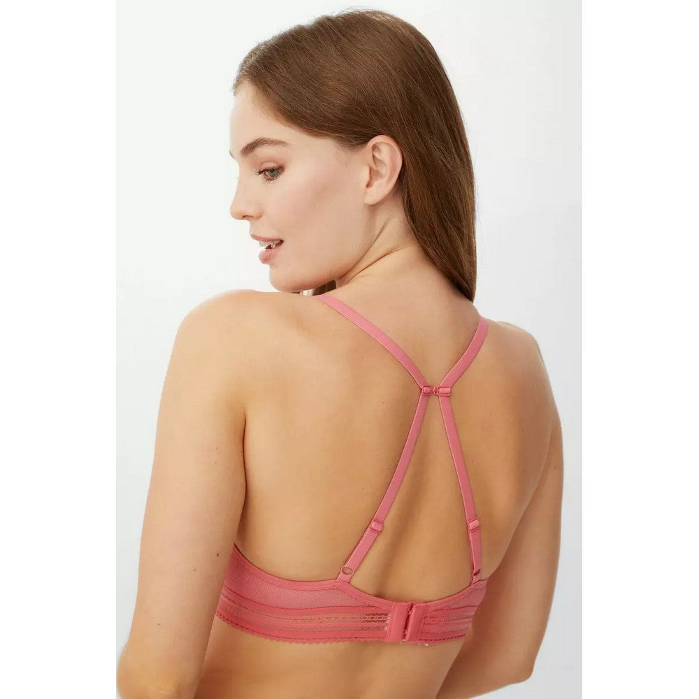 Pink - Back - Debenhams Womens-Ladies Textured Non-Wired Bra (Pack of 2)