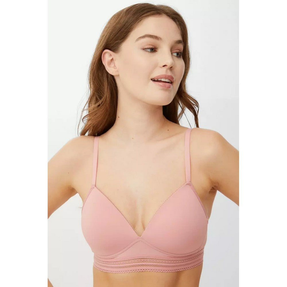 Pink - Pack Shot - Debenhams Womens-Ladies Textured Non-Wired Bra (Pack of 2)