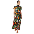 Multicoloured - Front - Principles Womens-Ladies Leaf Print Short-Sleeved Midi Dress