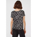 White-Black - Back - Debenhams Womens-Ladies Printed Pyjama Top