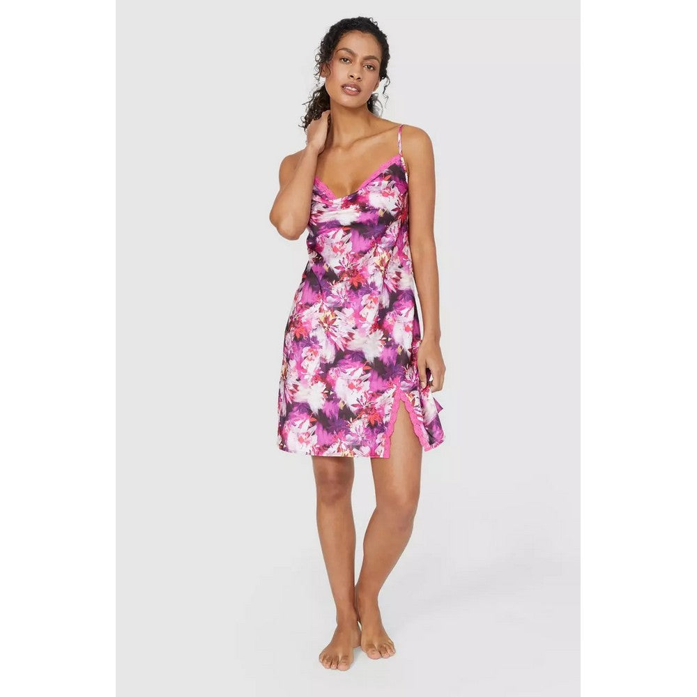 Pink - Lifestyle - Debenhams Womens-Ladies Camellia Satin Nightie