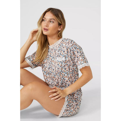 Nude - Lifestyle - Debenhams Womens-Ladies Printed Slub Pocket Pyjama Top
