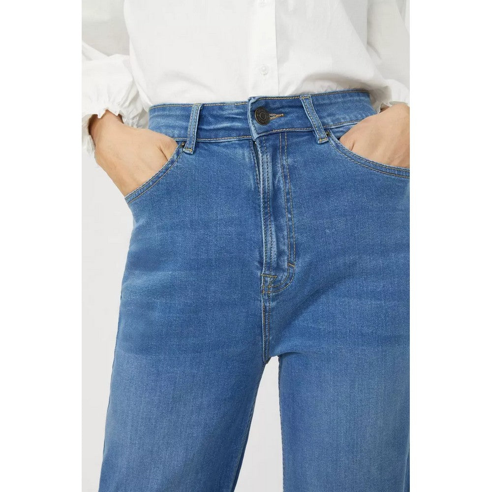 Mid Wash - Side - Mantaray Womens-Ladies Bootcut Jeans
