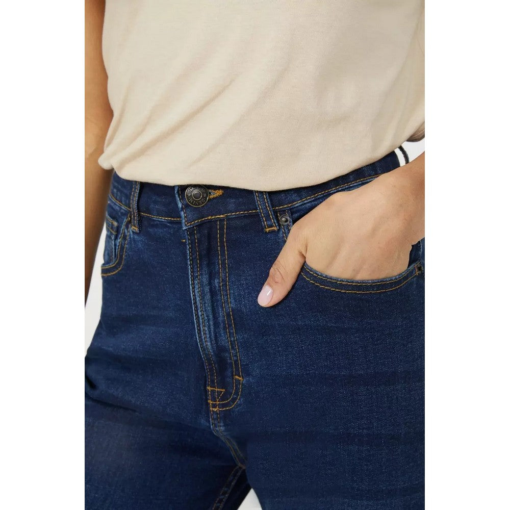 Dark Wash - Side - Mantaray Womens-Ladies Bootcut Jeans