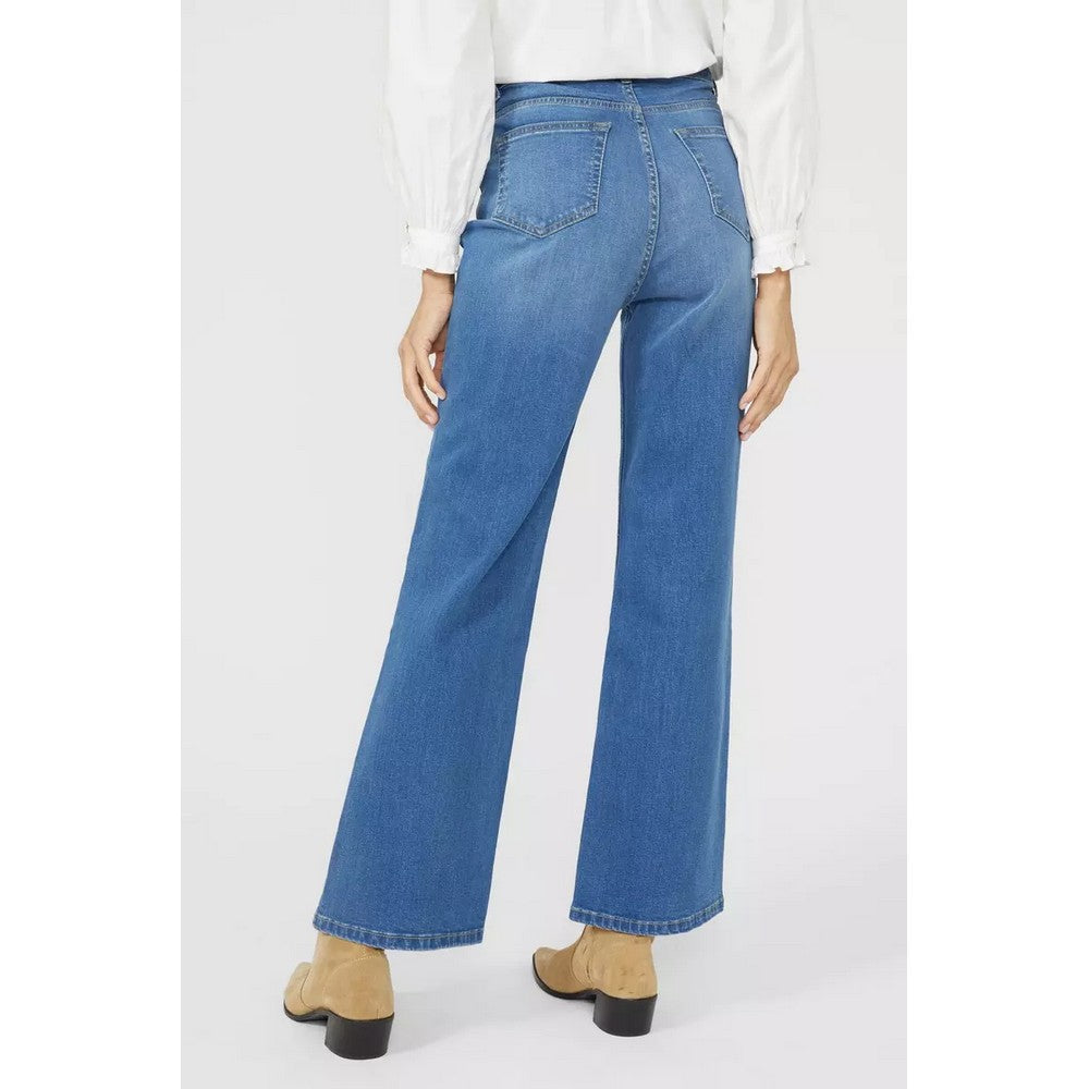 Mid Wash - Back - Mantaray Womens-Ladies Bootcut Jeans