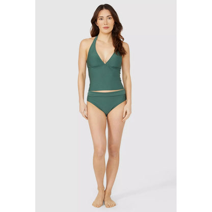 Green - Lifestyle - Debenhams Womens-Ladies Textured Tankini Top