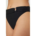 Black - Side - Gorgeous Womens-Ladies Sparkle Ring Detail Bikini Bottoms