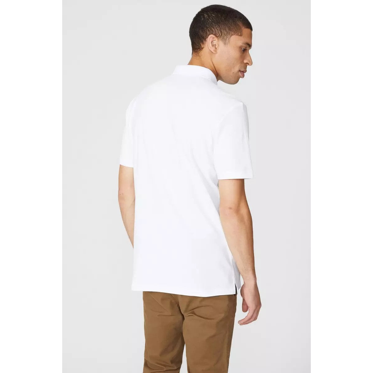 White - Back - Maine Mens Pique Short-Sleeved Polo Shirt