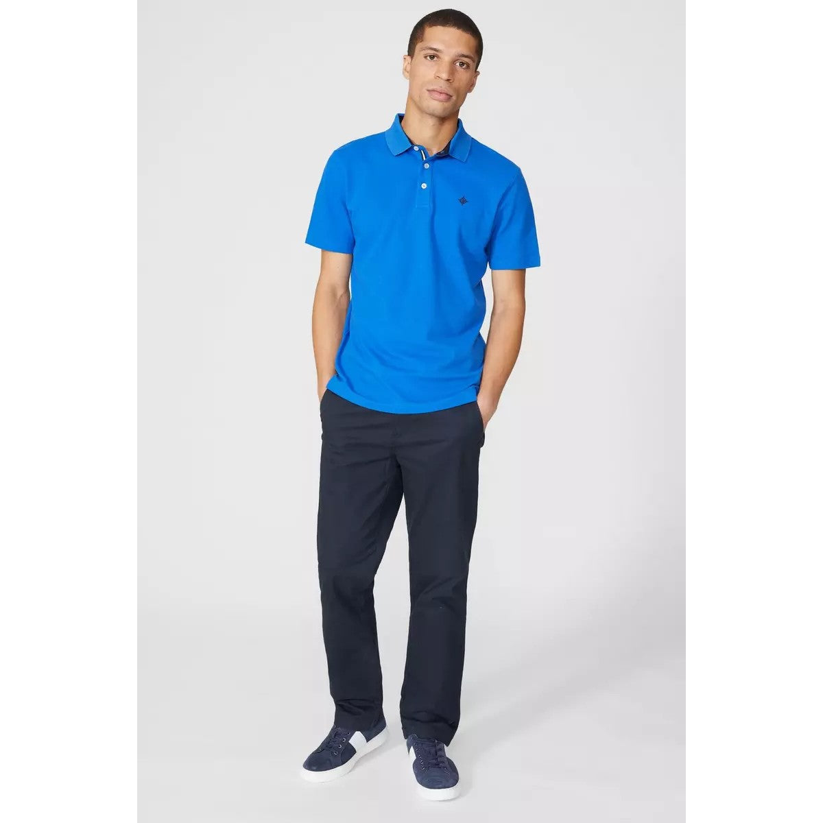 Royal Blue - Lifestyle - Maine Mens Pique Short-Sleeved Polo Shirt