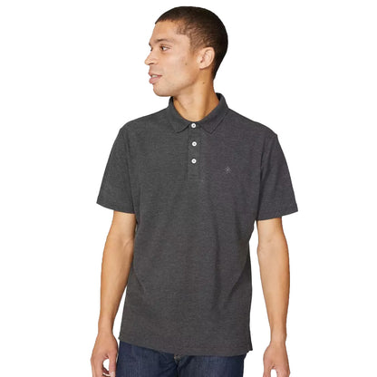 Dark Grey - Front - Maine Mens Pique Short-Sleeved Polo Shirt