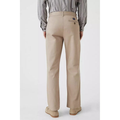 Cream - Back - Maine Mens Premium Chino Trousers
