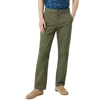 Khaki - Front - Maine Mens Premium Chino Trousers