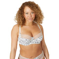 Black-White - Front - Gorgeous Womens-Ladies Meadow Floral Bra