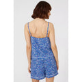 Bright Blue - Back - Debenhams Womens-Ladies Meadow Viscose Pyjama Top
