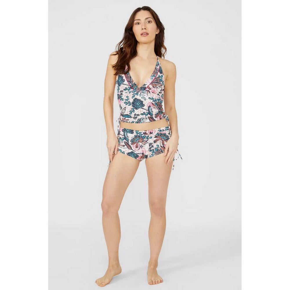 Multicoloured - Lifestyle - Mantaray Womens-Ladies Savannah Floral Tankini Top