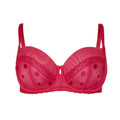 Hot Pink - Front - Gorgeous Womens-Ladies Spotted Embroidered Bra