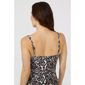 Black-White - Back - Debenhams Womens-Ladies Leopard Print Tankini Top