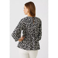 Black-White - Back - Principles Womens-Ladies Puff Sleeve Blouse