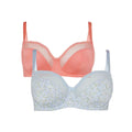 Pale Blue - Front - Gorgeous Womens-Ladies Daisy Bra (Pack of 2)