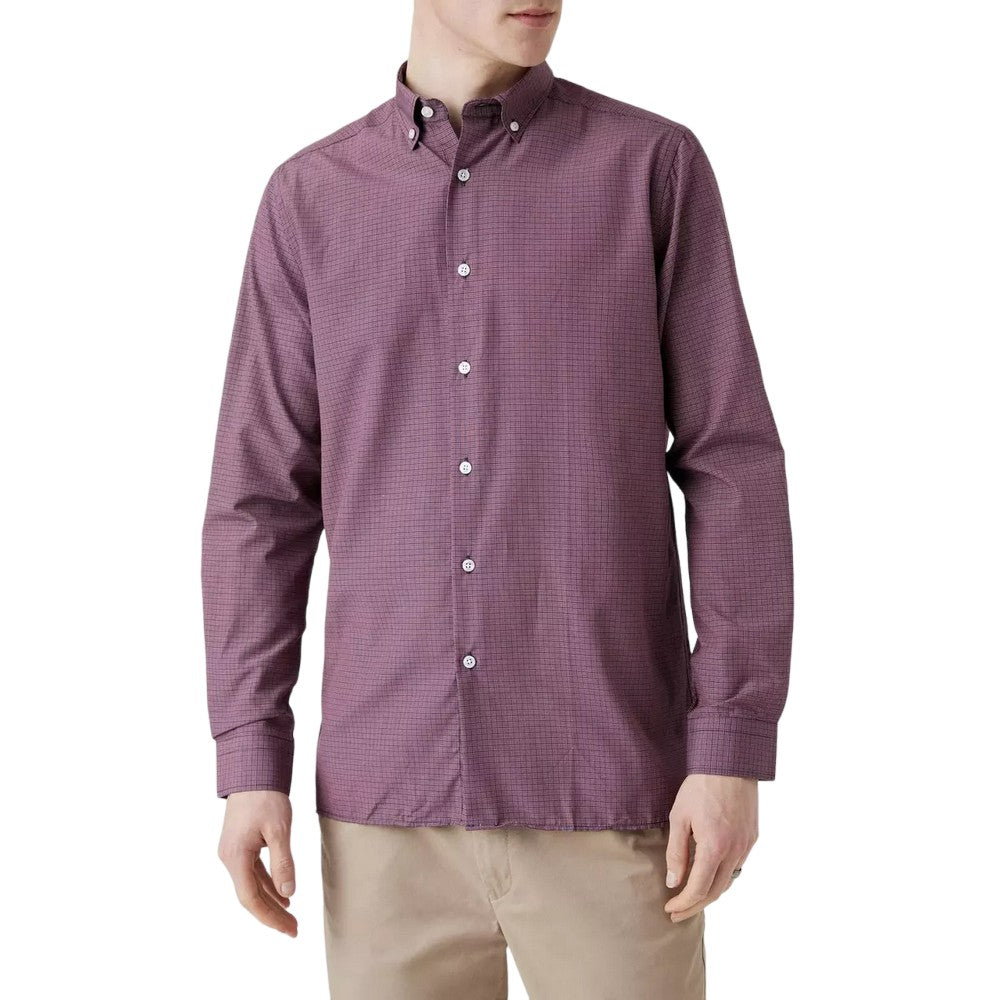 Red - Front - Maine Mens Pin Check Shirt