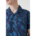 Navy - Side - Mantaray Mens Twilight Revere Collar Shirt