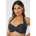 Monochrome - Side - Gorgeous Womens-Ladies Spotted Non-Padded Bikini Top