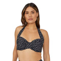 Monochrome - Front - Gorgeous Womens-Ladies Spotted Non-Padded Bikini Top