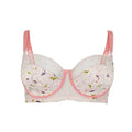 Pale Pink - Front - Gorgeous Womens-Ladies Balcony Rose Satin Longline Bra