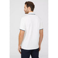 White - Back - Maine Mens Pique Tipped Polo Shirt