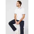 White - Lifestyle - Maine Mens Pique Tipped Polo Shirt