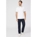 White - Pack Shot - Maine Mens Pique Tipped Polo Shirt