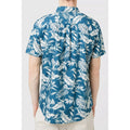 Turquoise - Back - Maine Mens Tropical All-Over Print Shirt