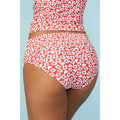 Red - Back - Debenhams Womens-Ladies Ditsy Print Bikini Bottoms