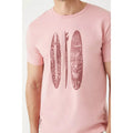 Pink - Side - Mantaray Mens Surfboard T-Shirt
