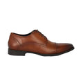 Tan - Back - Debenhams Mens Woods Contrast Leather Derby Shoes