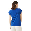 Cobalt Blue - Back - Maine Womens-Ladies V Neck Short-Sleeved Blouse