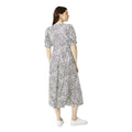 Monochrome - Back - Maine Womens-Ladies Spotted Short-Sleeved Wrap Midi Dress