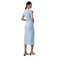 Aqua - Back - Principles Womens-Ladies Jersey Ruched Side Midi Dress