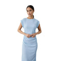 Aqua - Side - Principles Womens-Ladies Jersey Ruched Side Midi Dress