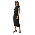 Black - Lifestyle - Principles Womens-Ladies Jersey Ruched Side Midi Dress