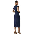 Navy - Back - Principles Womens-Ladies Jersey Ruched Side Midi Dress